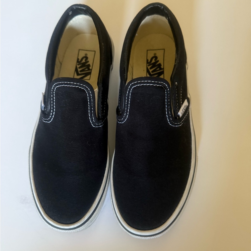 Vans Kids Black Slip-On Sneakers